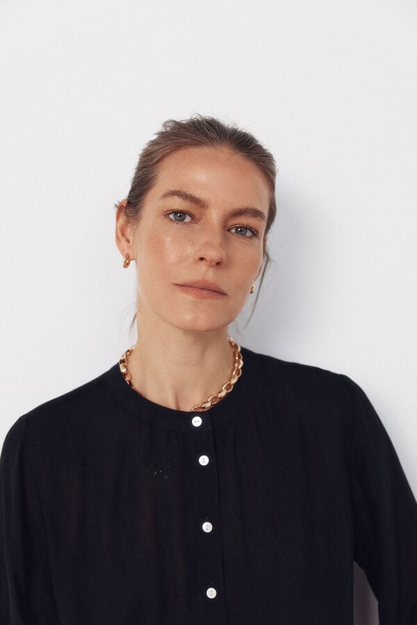 Cortefiel Round neck blouse Multicolour