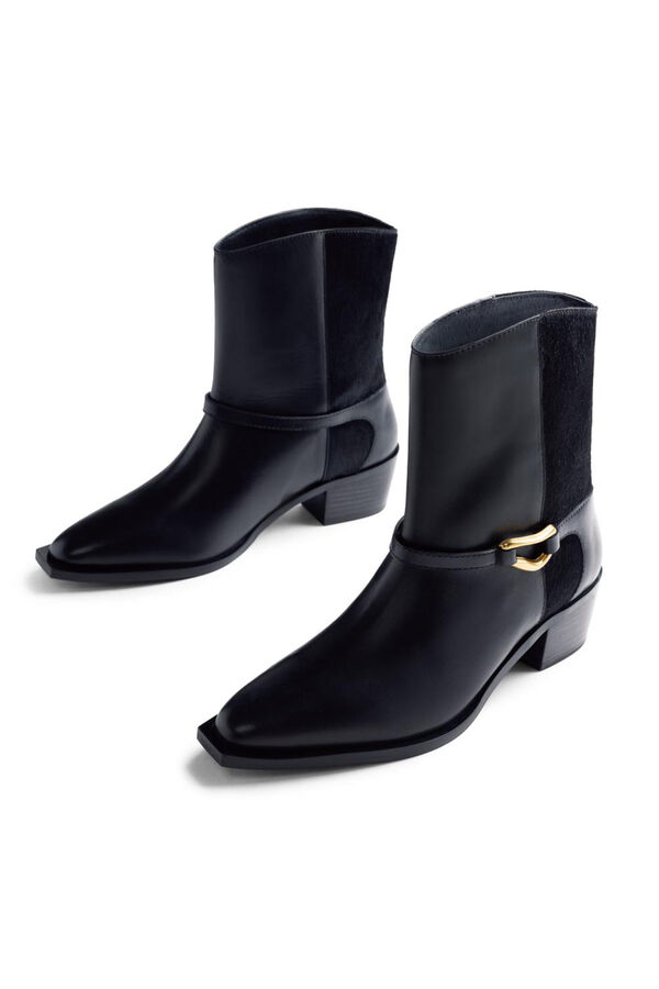 Gioseppo Botins de couro Melyssa Pinto Preto