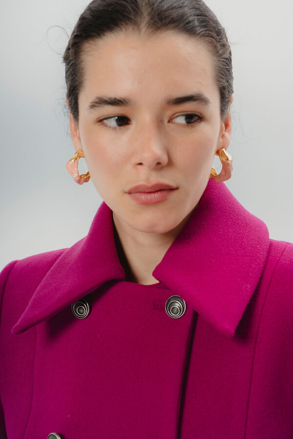 Dolores Promesas Ana double-breasted women's coat Fuchsia