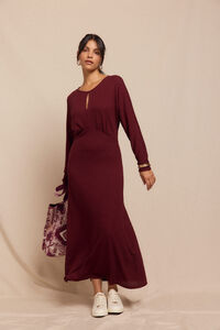Slowlove Vestido estructura manga murciélago
