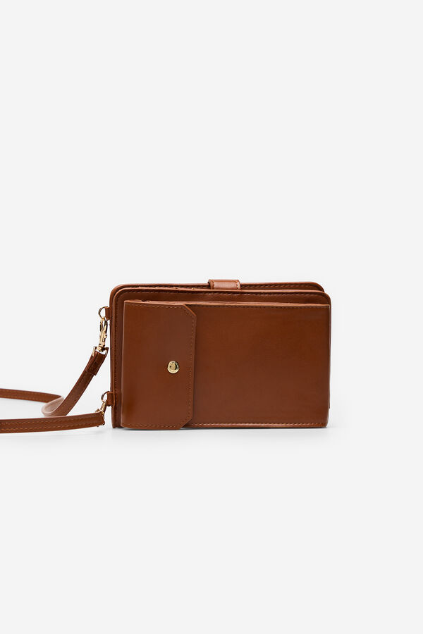 Cortefiel Portamóvil cartera liso Marrón