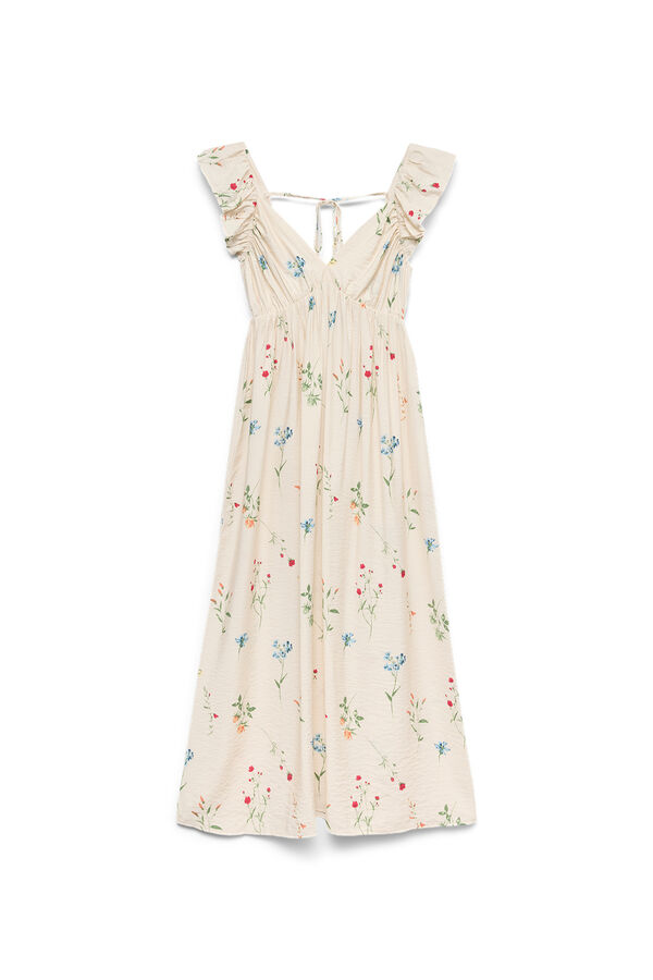 Vero Moda Blusa com folhos nas mangas com decote Tostado