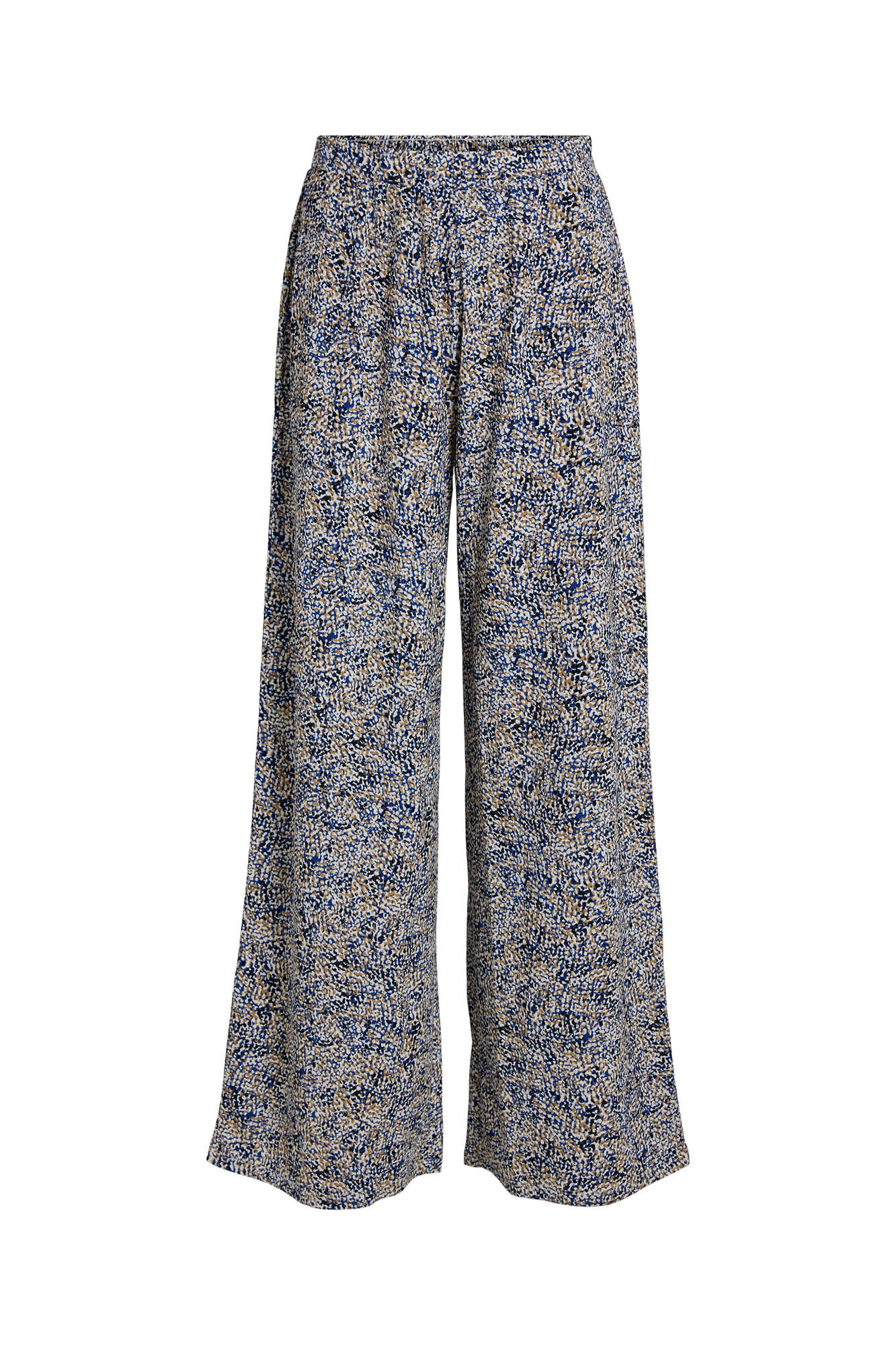 ESPRIT - Soft jersey trousers with plissé pleats at our online shop