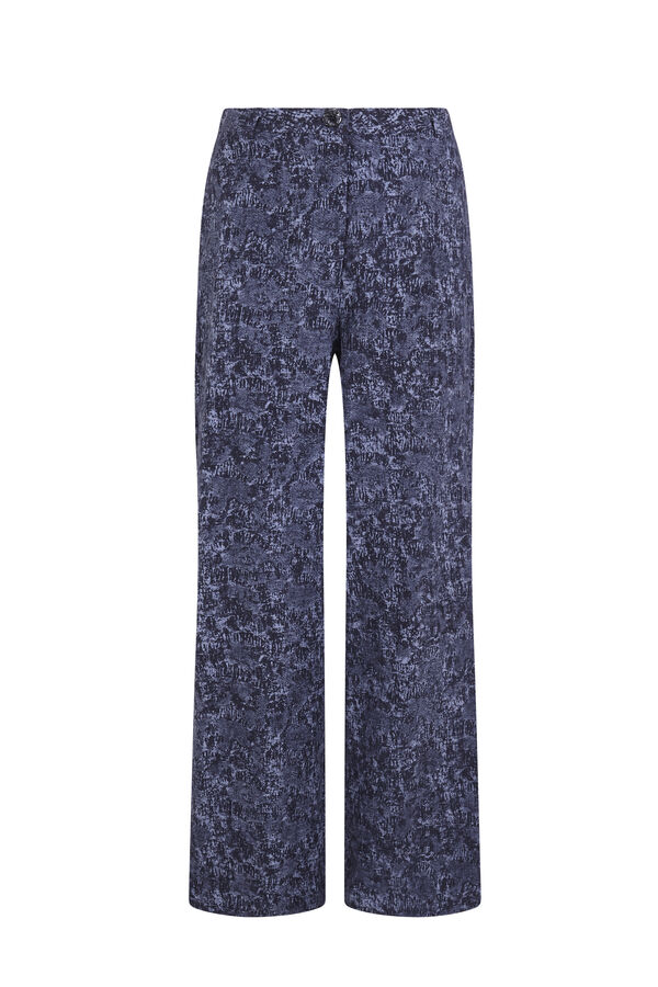 Slowlove Calças jacquard com pinças Azul