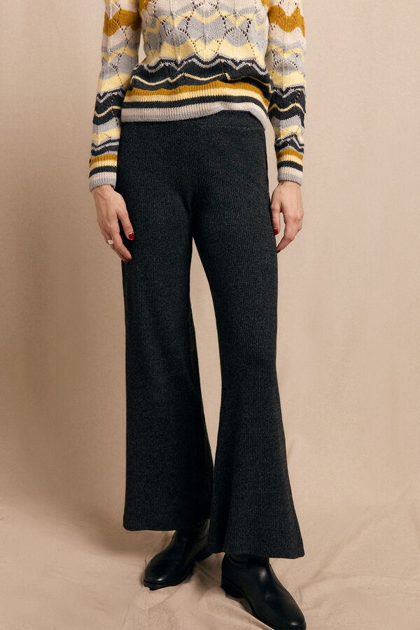Slowlove Pantalón ancho de punto Gris