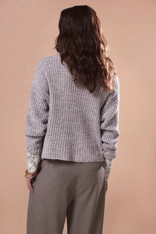 Cortefiel Jersey punto perlado Cinzento