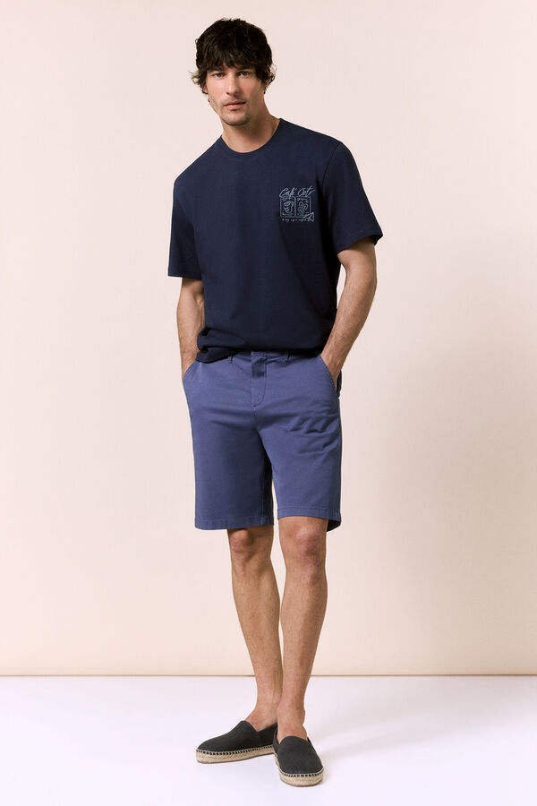 OOTO Camiseta gr&aacute;fica lavada Azul
