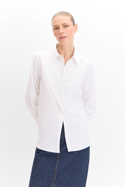 Cortefiel Sustainable COTTON SHIRT White