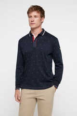 Privata Printed polo shirt  Blue