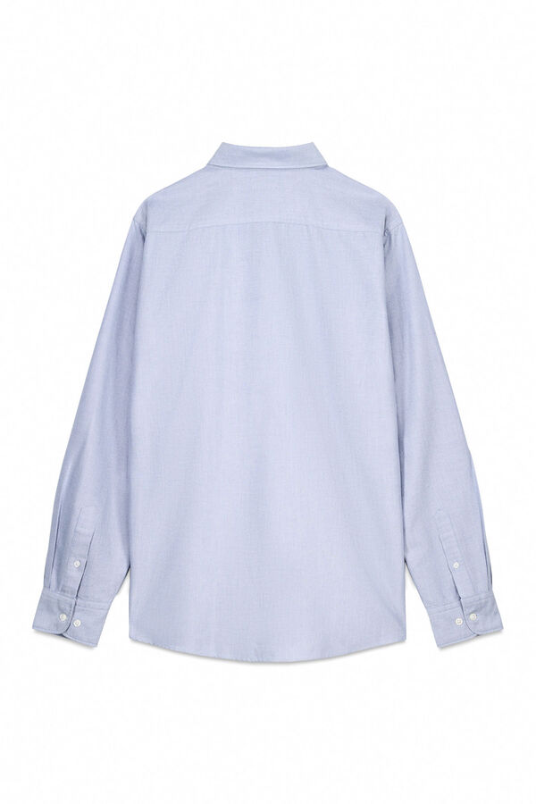 OOTO Camisa oxford liso Azul
