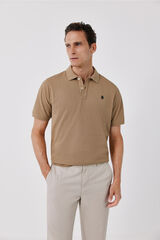 Cortefiel Polo b&aacute;sico piqu&eacute; Camel