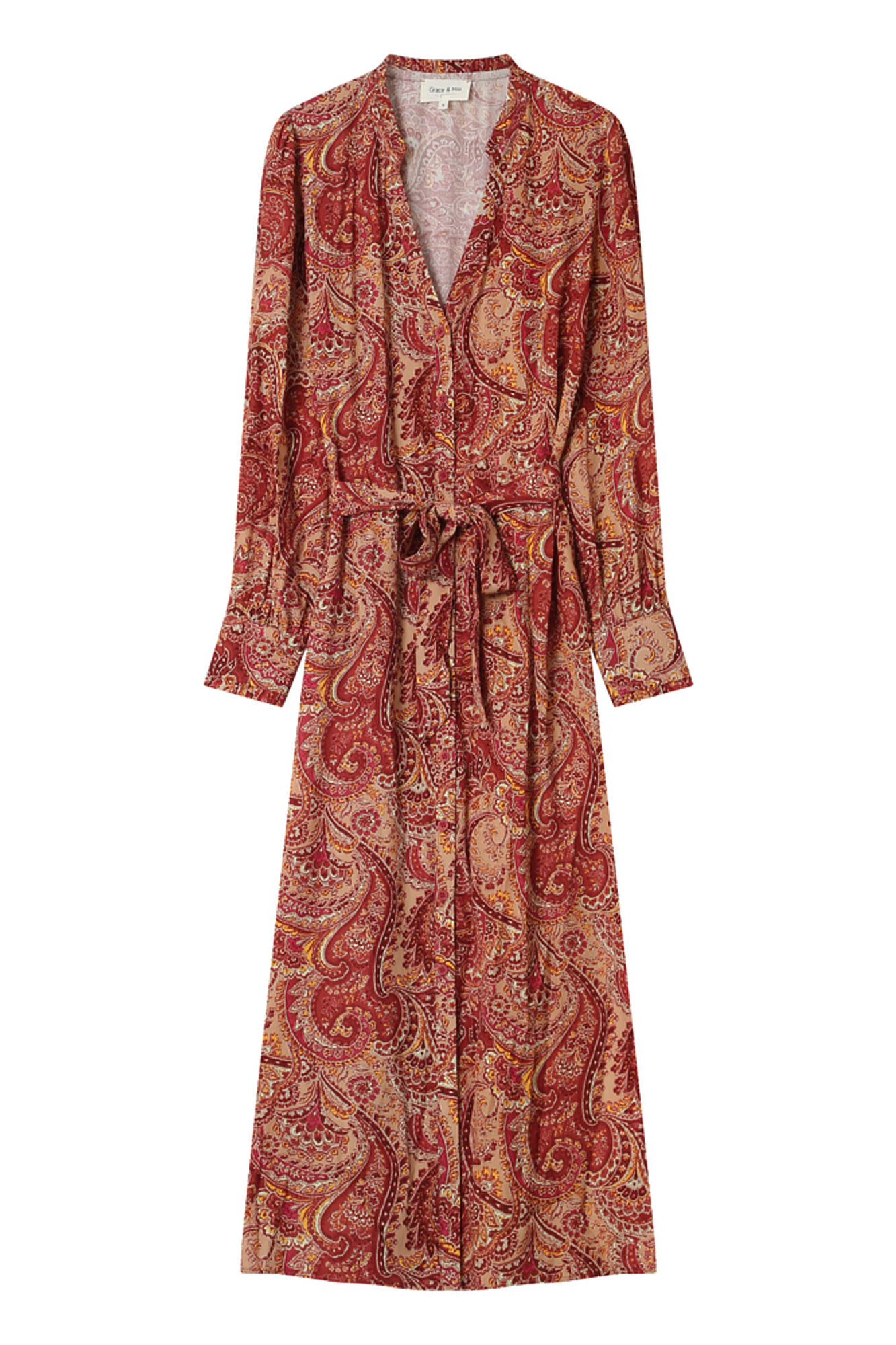 Grace & Mila Vestido longo com estampado de motivos bo&ecirc;mios