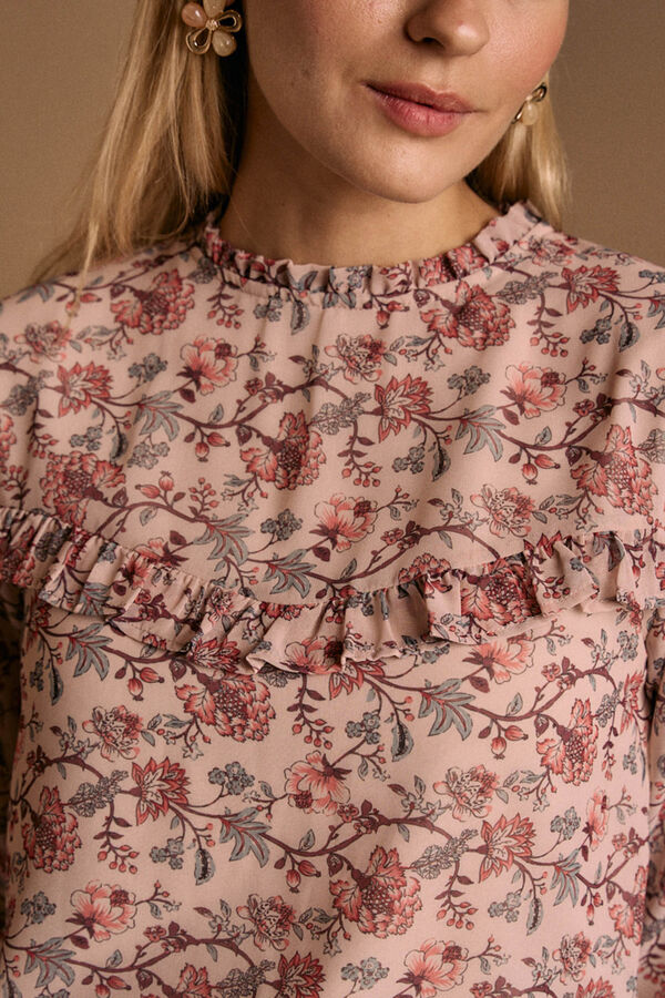 Pol&iacute;n Et Moi Blusa Brisa com estampado de flores Impress&atilde;o