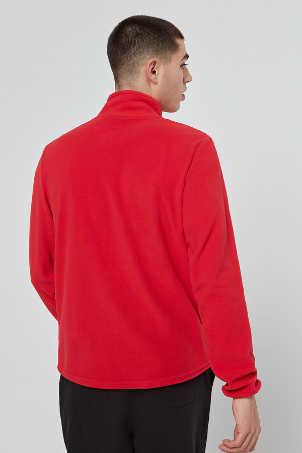 Cortefiel Fleece pullover Red