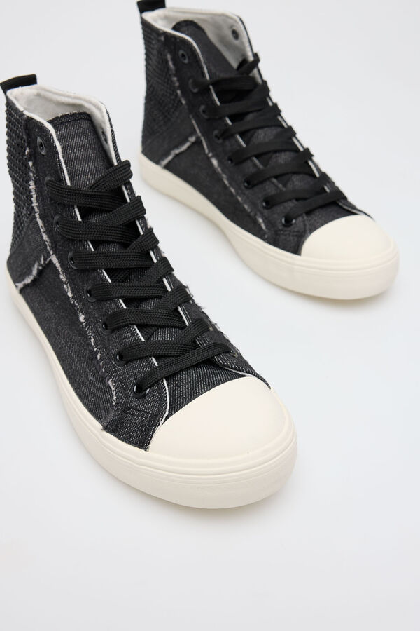 Cortefiel Sneaker strass Gris oscuro