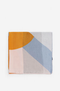Cortefiel Geometric scarf Printed blue