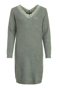Cortefiel Jersey-knit dress with lace Green