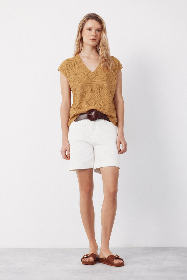 Cortefiel Jeans shorts White