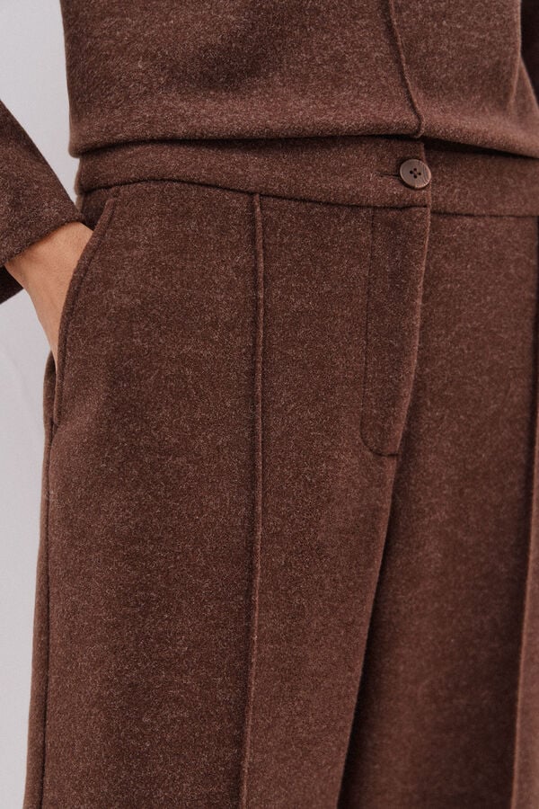 Cortefiel Comfort pants Dark brown