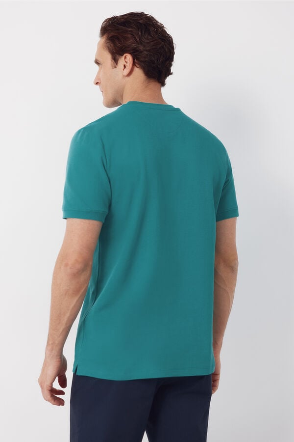 Cortefiel Piqu&eacute; basic T-shirt Green