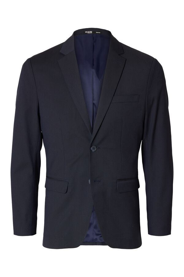 Selected Blazer de fato Slim Fit confecionado com materiais reciclados Azul