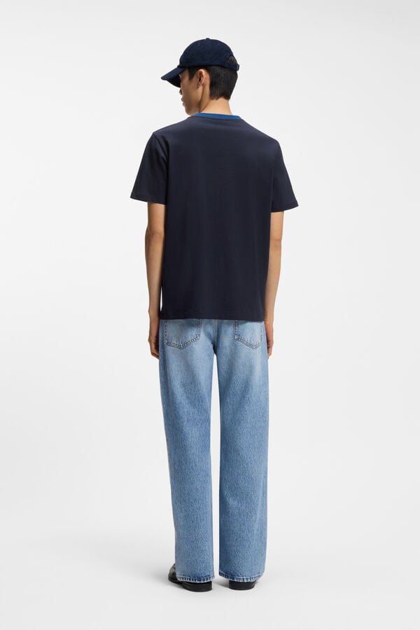 HUGO T-shirt riscas Azul