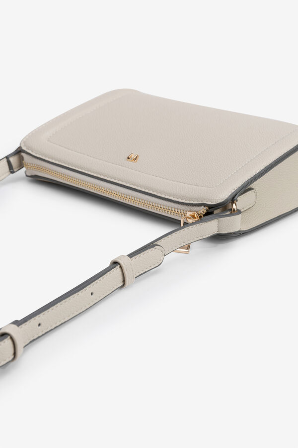 Vilanova Bolsa mala de tiracolo efeito couro metalizado Tostado