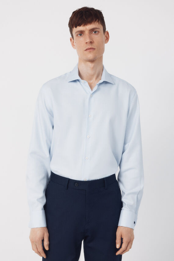 Camisa vestir lisa fácil plancha