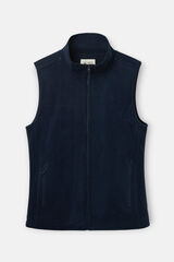 Silbon Colete de polar clássico Azul