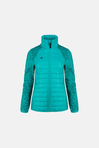 Cortefiel Combined jersey-knit fleece jacket with Mount-Loft padded front and back panels: Turquoise