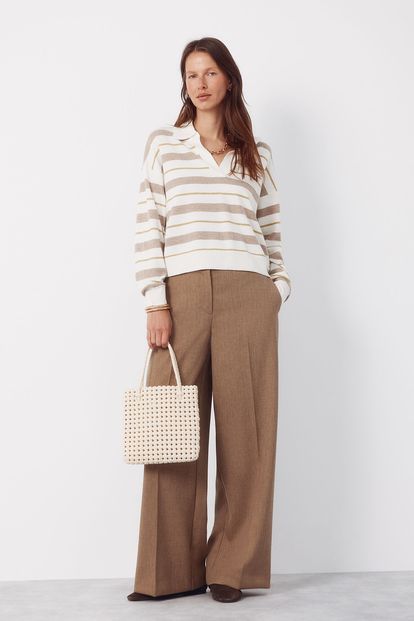 Cortefiel Mini shopper with stitching