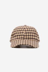 Cortefiel Checked cap Printed brown