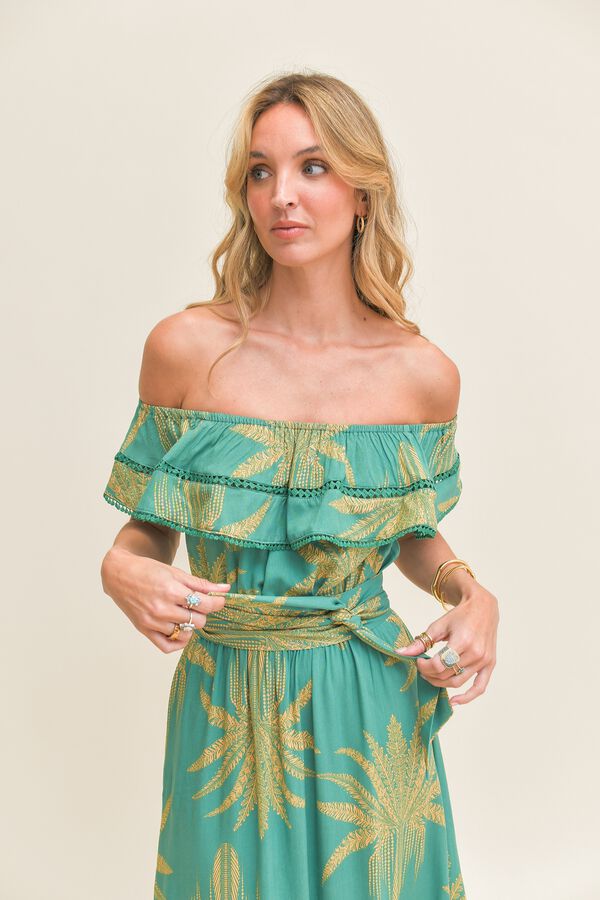 Jaase Vestido comprido Romi Verde