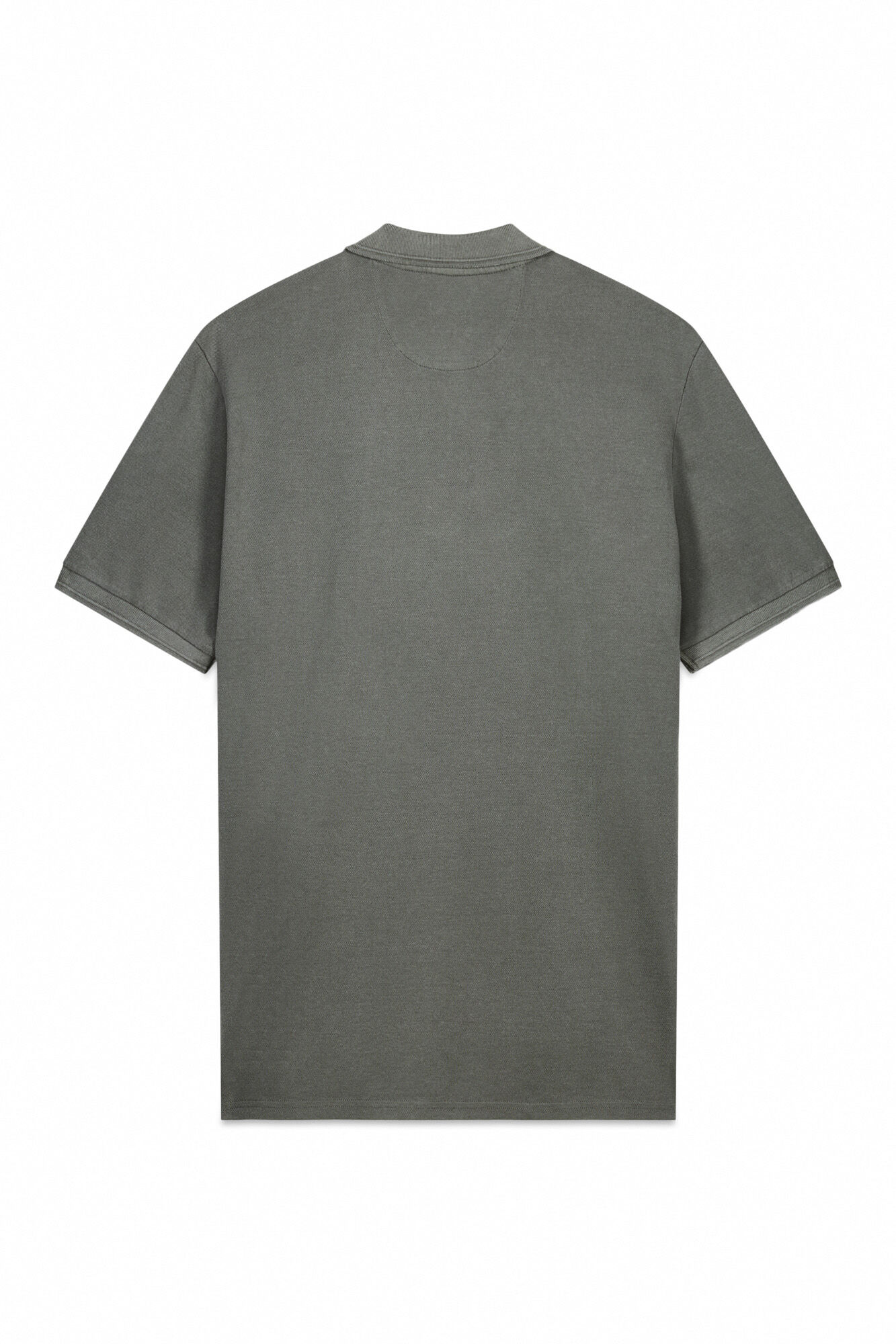 OOTO Camisa polo piqu&eacute; lavada com bordado de avi&atilde;o