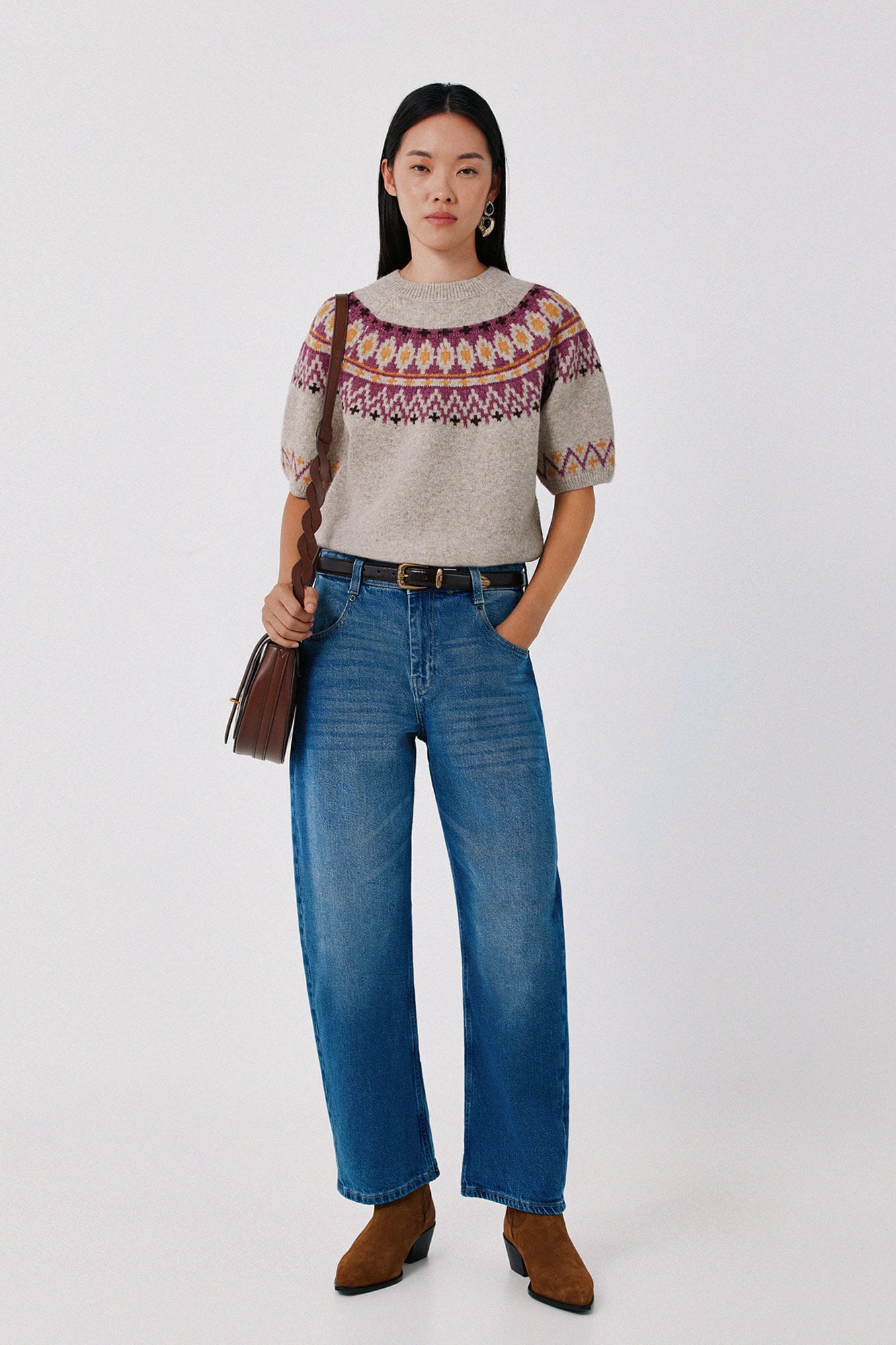 Cortefiel Positional fair isle jumper