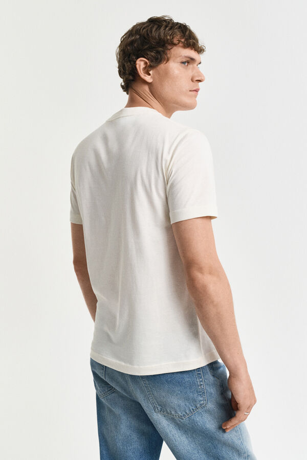 Gant Camiseta Small GANT Graphic Marfil
