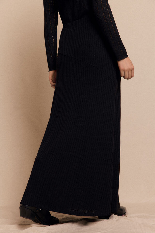Slowlove Jersey-knit circle skirt Black
