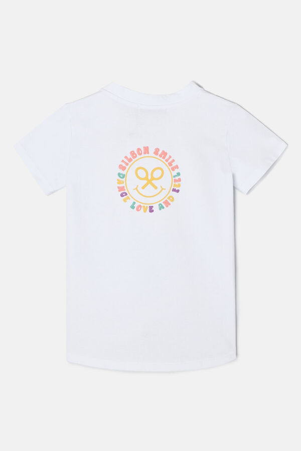 Silbon Camiseta smile colores Blanco