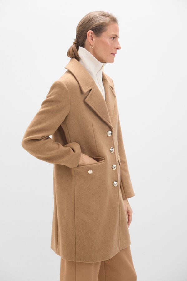 Cortefiel Military coat Beige