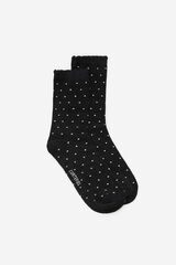 Cortefiel Long mini polka polka-dots socks Black