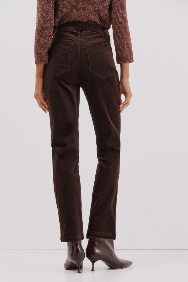 Cortefiel Sensational velvet trousers Dark brown