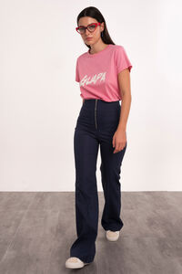 Cortefiel Camiseta manga corta "guapa" Rosa
