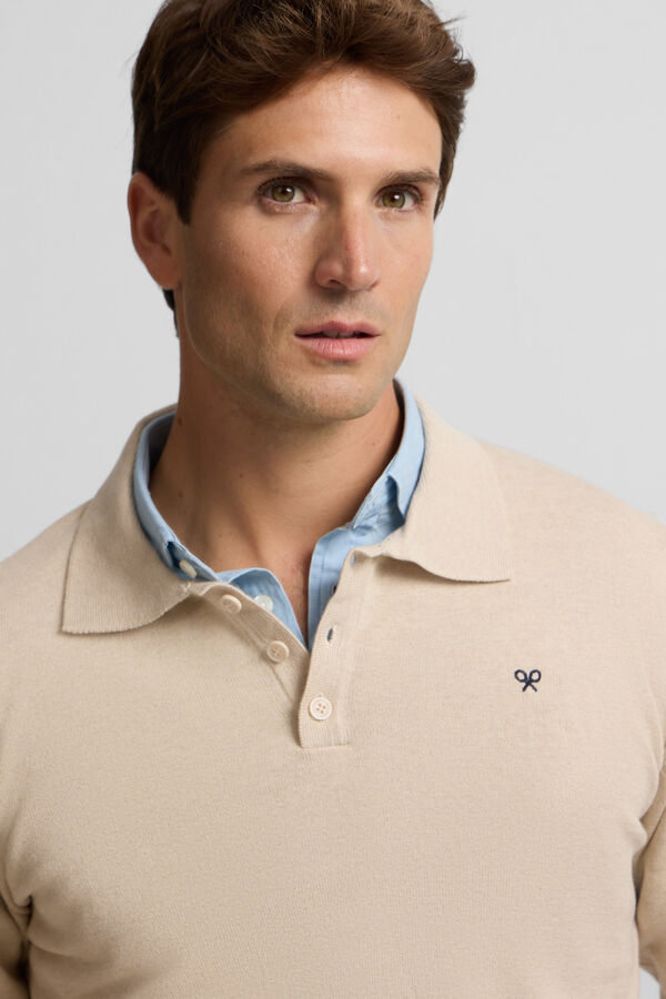 Silbon Camisola de gola polo Tostado