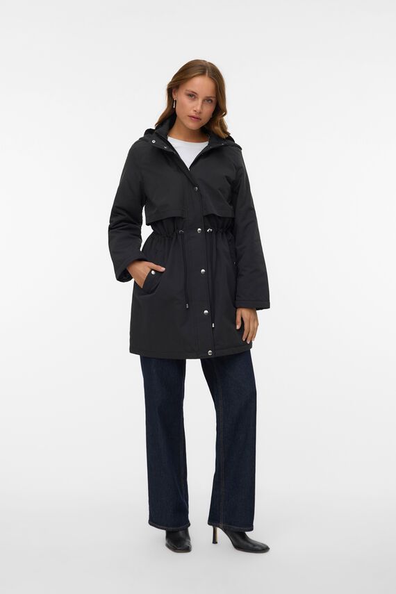 Parka con capucha removible
