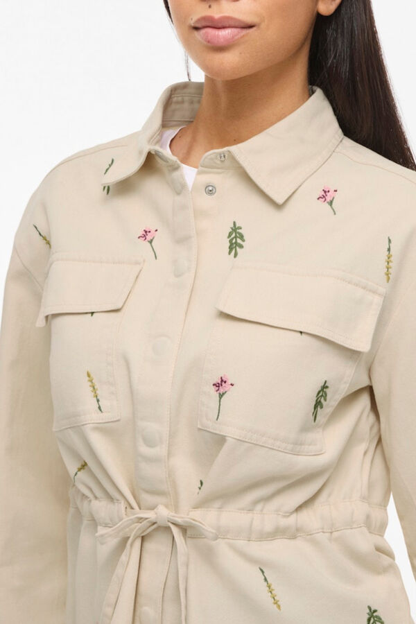 Vila Organic cotton women's safari jacket Beige