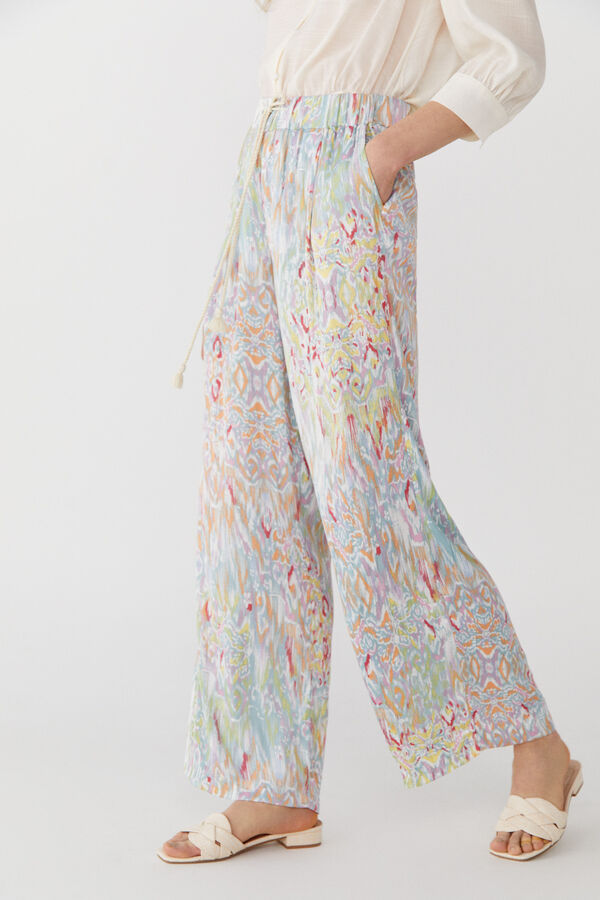 Cortefiel Printed trousers Multicolour