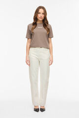 Vila Straight leg high-waisted jeans White