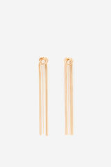 Cortefiel Fringe knot earring Gold