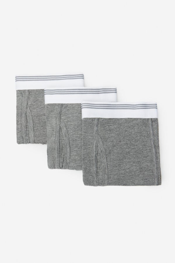 Cortefiel 3-pack jersey-knit boxers Grey