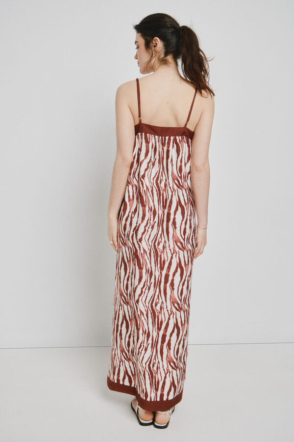 Vero Moda Adjustable strap long dress Brown